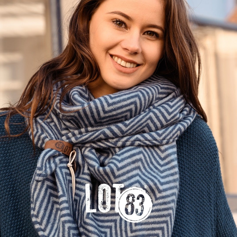 Sjaal Saar Blauw